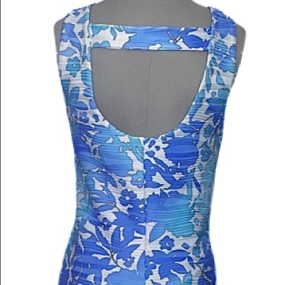 Medium Petite-Blues/Purple Ombré Dress - Picture 5 of 6